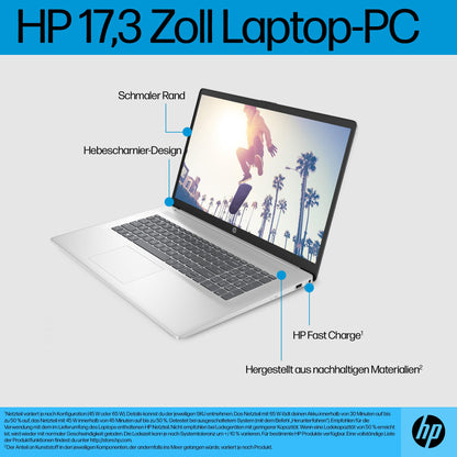 HP Laptop 17 Notebook – Core i7 | 17,3" FHD | 1TB SSD | Silber