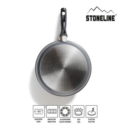 STONELINE Bratpfanne 28 cm, Aluguss, induktionsgeeignet, Grau