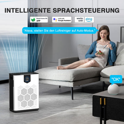 PureAir Luftreiniger HEPA 14 - Allergiker, CADR 300 m³/h