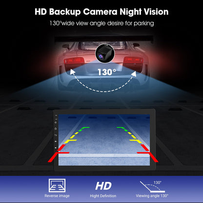 Haudio 1DIN Autoradio 10.1 Zoll drehbar - Wireless CarPlay/AA