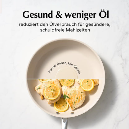 Redchef Pfannenset Keramik Induktion Antihaft Bratpfannen – Beige