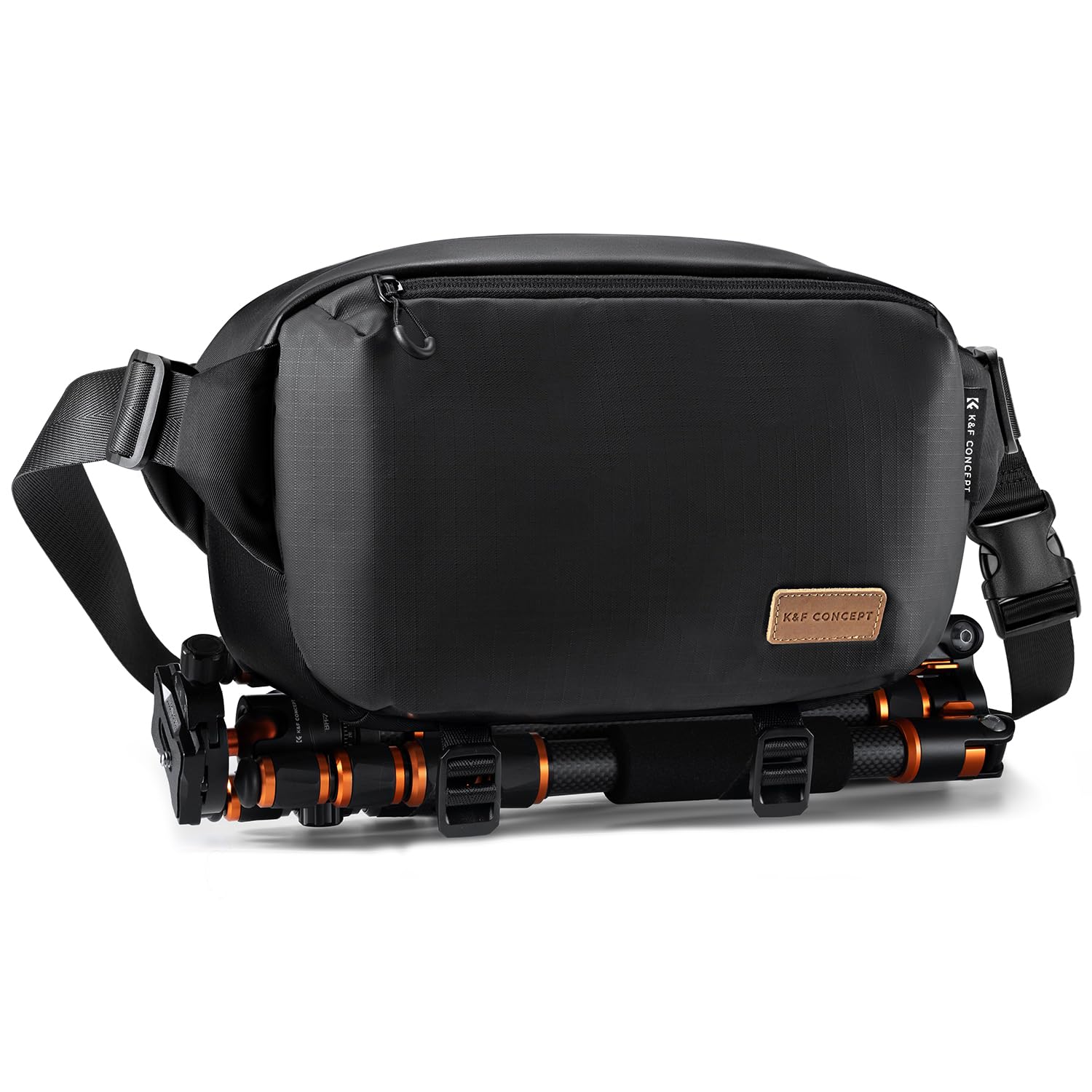 K&F CONCEPT Kameratasche Schultertasche 7L wasserdicht, schwarz, rechteckige Form mit Schultergurt