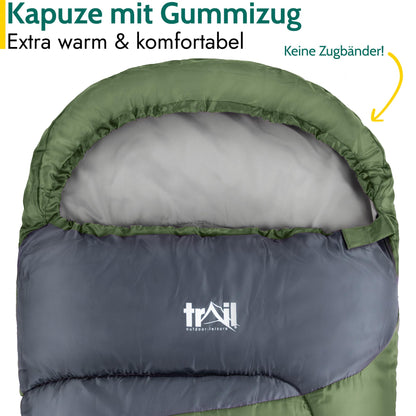 Trail Kinderschlafsack Overnight Adventure Mumienschlafsack Khaki