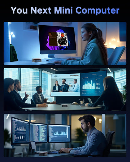 NiPoGi Essenx E1 Mini PC - Win 11 Pro, Intel N95, 16GB/512GB