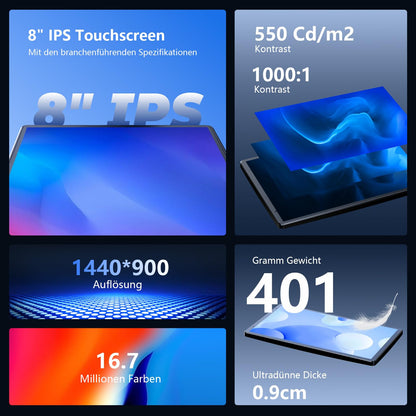 Krunia 8'' Tragbares Carplay Display – Apple CarPlay Android Auto