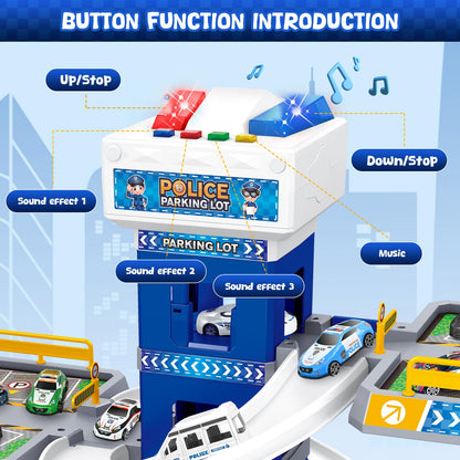 FORMIZON 5 Stockwerke Parkhaus Feuerwehr Polizei – Blau