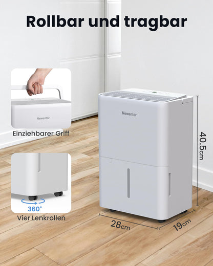 Newentor Luftentfeuchter elektrisch 12L für Raum & Keller