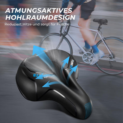 YOUNGDO Fahrradsattel Gel ergonomisch, breit und weich, wasserdicht