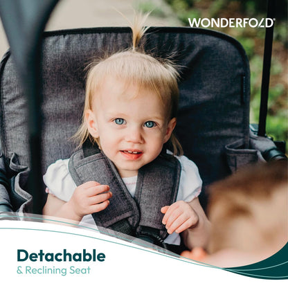 WonderFold W2 Elite KinderVan Bollerwagen - Charcoal Gray