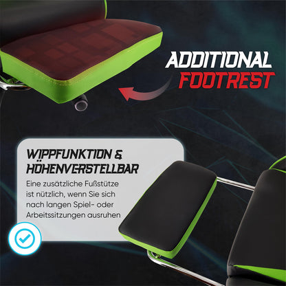 xRace Gaming Stuhl Ergonomischer Bürostuhl - Grün