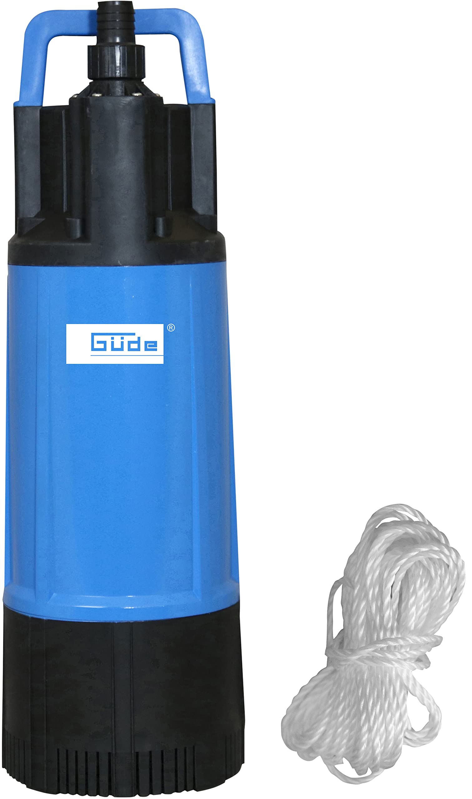 Güde Drucktauchpumpe GDT 1200 (1200 W, 6000 l/h, 40 m Förderhöhe) – Kunststoffgehäuse mit Tragegriff