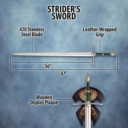UNITED CUTLERY Herr der Ringe Aragorn Schwert – Dekoschwert 120cm