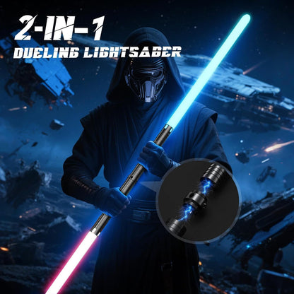 MozkeTo19 Lichtschwert 2er-Set, RGB 15 Farben, USB-C, 4 Modi