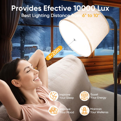 Caromolly Lichttherapielampe Stehlampe 10000 Lux - Fernbedienung