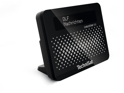 TechniSat CABLESTAR 100 DVB-C Kabelradio Tuner - Schwarz, rechteckiges Gerät für digitalen Radioempfang via DVB-C Kabelnetz.