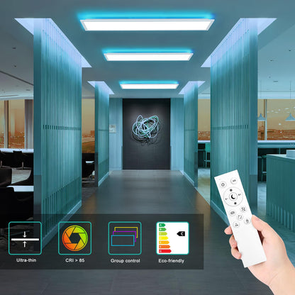 Oraymin LED Panel Deckenleuchte dimmbar RGB – 120x30cm 40W