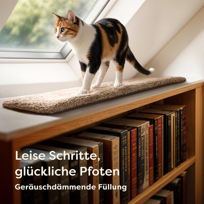 Knupis Katzen Fensterliege selbstwärmend rutschfest 90x28cm Braun