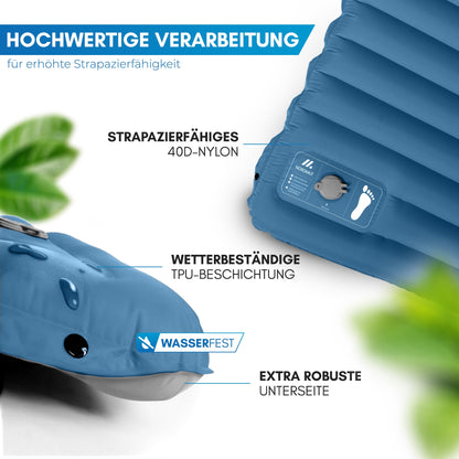 NORDMUT Isomatte Selbstaufblasend 10cm Camping – Blau