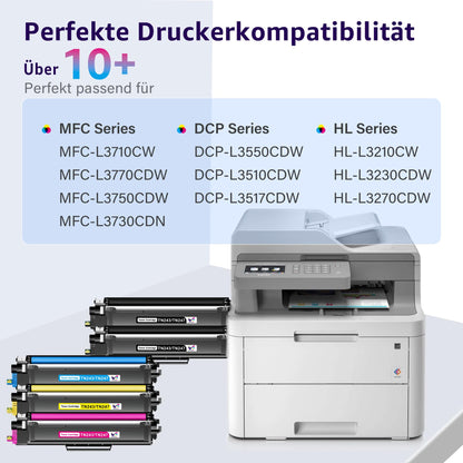 ONLYU Toner kompatibel mit Brother TN-243CMYK TN247, 5er-Pack