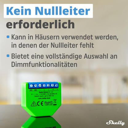 Shelly Dimmer 2 Intelligenter Wlan Dimmer Modul – 4 Stück