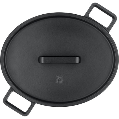 WMF Flavour Bräter oval Gusseisen – 34x28 cm Schwarz Induktion