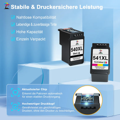 Palmtree 540XL 541XL Tintenpatronen Multipack kompatibel für Canon