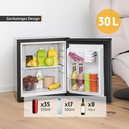 TZS First Austria Mini Kühlschrank 30L lautlos – Mattschwarz