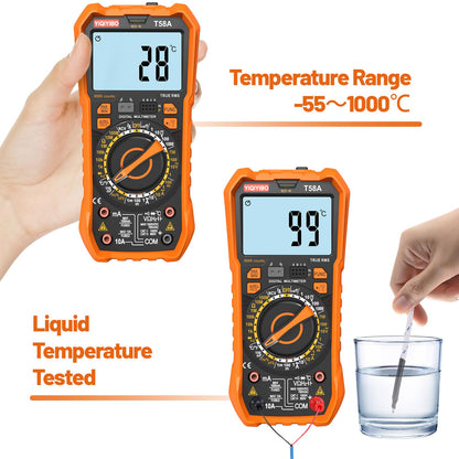YIQIYIBO T58A Digital-Multimeter True RMS mit manueller Bereichswahl