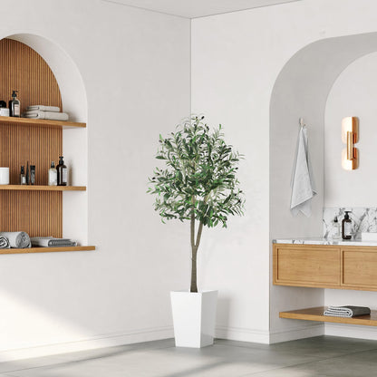 YOLEO Künstlicher Olivenbaum 150cm – Gross, wie echt Deko (Typ 2)