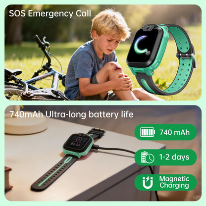 imoo Z1 Kinder-Smartwatch mit GPS, Telefonfunktion, IPX8, Grün