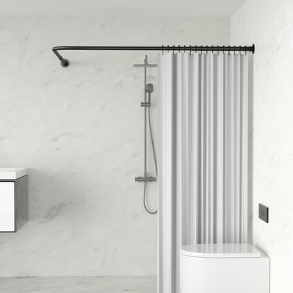 YOFOQ Duschstange L-Form Edelstahl verstellbar 62-94x141-174cm