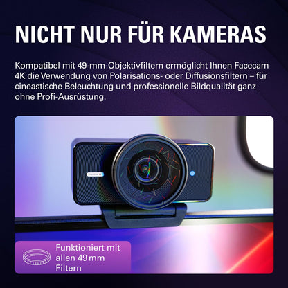 Elgato Facecam 4K - unkomprimierte 4K60 Studio-Webcam für PC/Mac