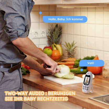 BOIFUN Babyphone mit Kamera VB610, 2-Zoll-Display, VOX und Nachtsicht
