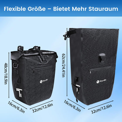 Toyvile Fahrradtaschen für Gepäckträger, 2er-Set, wasserdicht