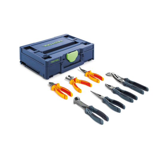 Festool Zangen-Systainer³ Werkzeug-Ordnungssystem - SYS3 M 112 ZA. Grau-blau, mit Zangeneinlage. Ordnet und transportiert Zangen.
