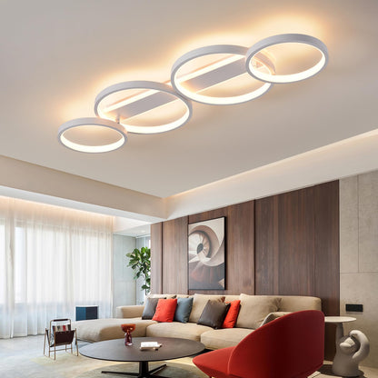 LED Deckenleuchte Ringform Dimmbar 4-flammig - Weiss 86cm