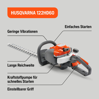 Husqvarna 122HD60 Benzin-Heckenschere – 59 cm Schnittlänge