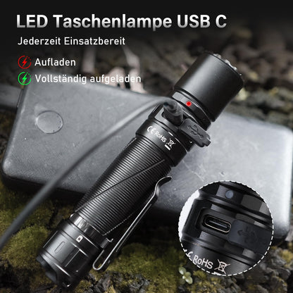 Sofirn SK30 LED Taschenlampe 3000 Lumen USB-C taktisch aufladbar