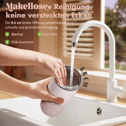Fletop Flaschenwärmer Baby mit Akku für unterwegs, 120 W