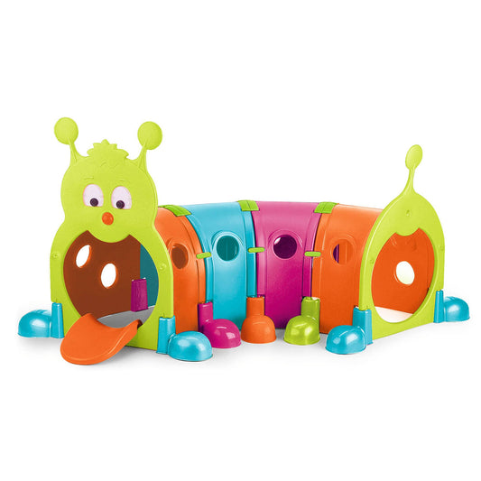 FEBER Febergus Sporttunnel – 4 Module für Indoor & Garten. Modularer Kriechtunnel, fördert Motorik von Kindern beim Durchkrabbeln in Haus & Garten.