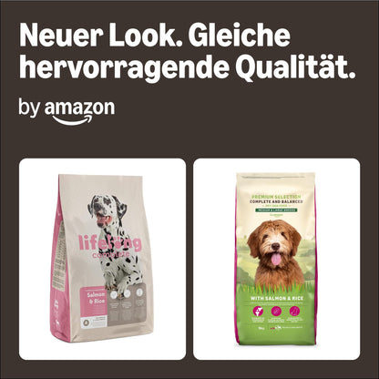 by Amazon Hundefutter Adult, Trockenfutter mit Lachs und Reis, 15 kg