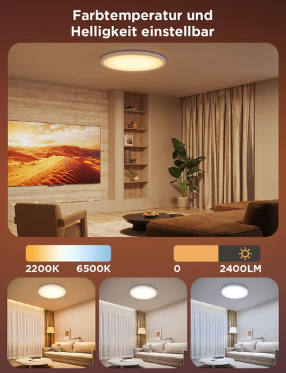 Govee RGBIC Smart Deckenleuchte LED dimmbar - 24W Ø30cm