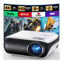 HAPPRUN H1 Mini Beamer Full HD mit Bluetooth und Lautsprecher, kompakter tragbarer Projektor