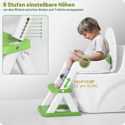 Rabb 1st Toilettenleiter für Kinder, 2-in-1 Toilettensitz mit Treppe
