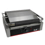 KuKoo Panini Elektrogrill 1/2 glatt-1/2 gerillt 2200W. Silberner Kontaktgrill. Grillt Paninis und Sandwiches.