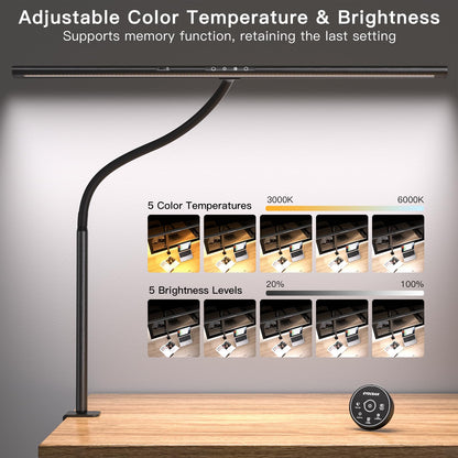 EYOCEAN LED Monitor Klemmleuchte 80cm – Dimmbar Gestensteuerung