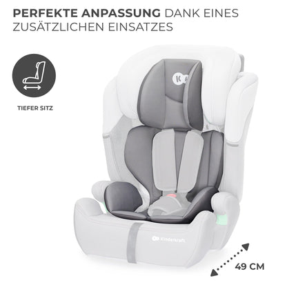 kk Kinderkraft COMFORT UP I-SIZE Kinderautositz 76-150 cm – Grau