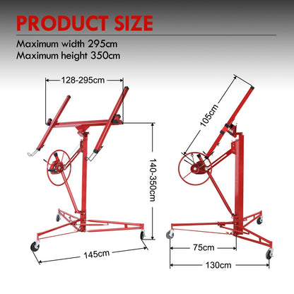 CCLIFE Plattenheber klappbar XXL 140-350cm 68kg - Rot