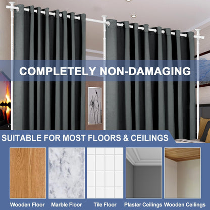 DAKEPOLE Raumteiler Paravent – B 280 x H 317 cm Weiss