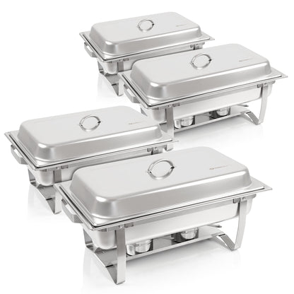 Mahlzeit Chafing Dish Profi Set Grenoble Speisewärmer - 4X Edelstahl